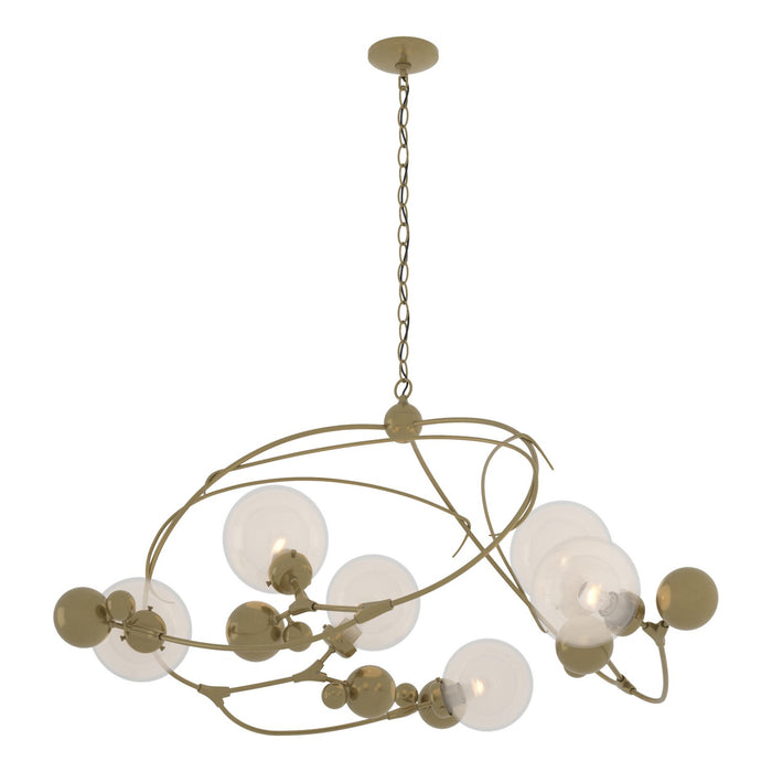 Hubbardton Forge - 136421-SKT-86-WF0639 - Six Light Pendant - Sprig - Modern Brass