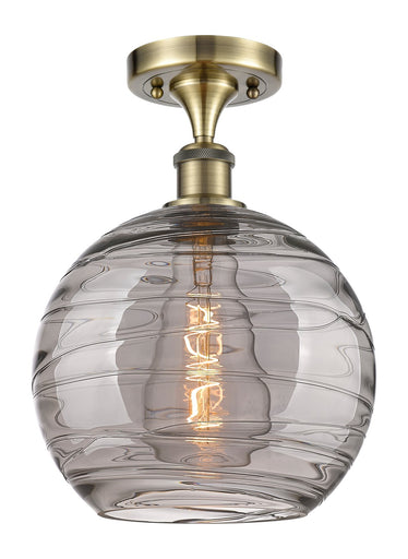 Ballston One Light Semi-Flush Mount Antique Brass