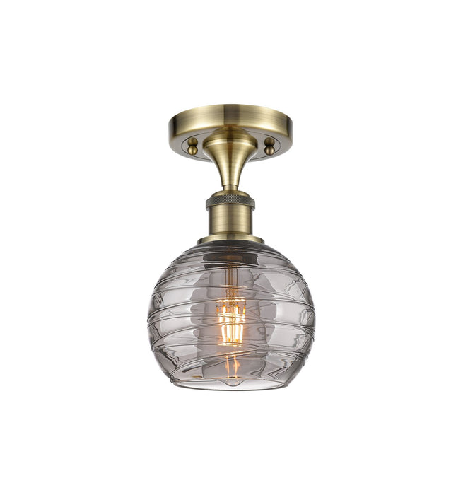 Innovations - 516-1C-AB-G1213-6SM - One Light Semi-Flush Mount - Ballston - Antique Brass