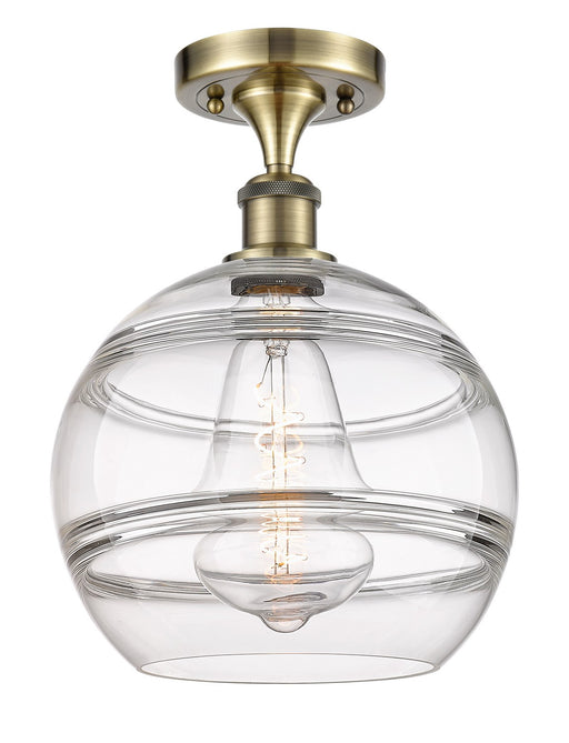 Innovations - 516-1C-AB-G556-10CL - One Light Semi-Flush Mount - Ballston - Antique Brass