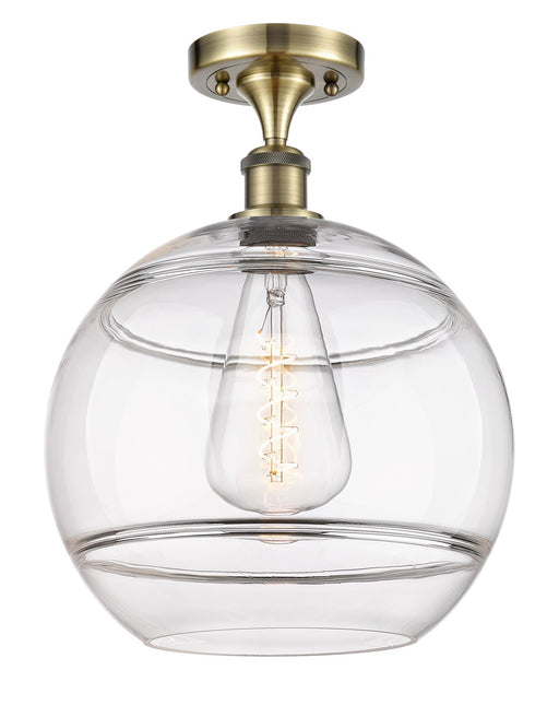 Innovations - 516-1C-AB-G556-12CL - One Light Semi-Flush Mount - Ballston - Antique Brass