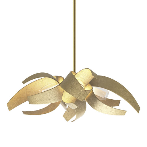 Corona Four Light Pendant Modern Brass