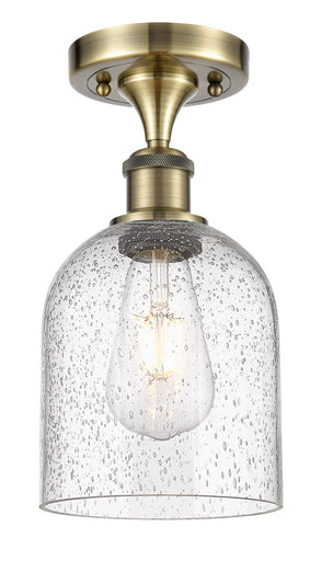 Ballston One Light Semi-Flush Mount Antique Brass
