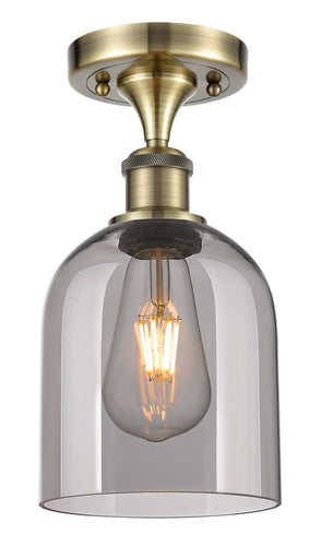 Ballston One Light Semi-Flush Mount Antique Brass