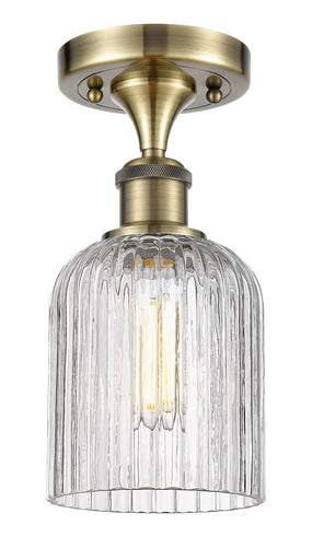 Ballston One Light Semi-Flush Mount Antique Brass