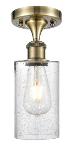 Ballston One Light Semi-Flush Mount Antique Brass