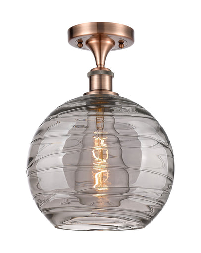 Ballston One Light Semi-Flush Mount Antique Copper