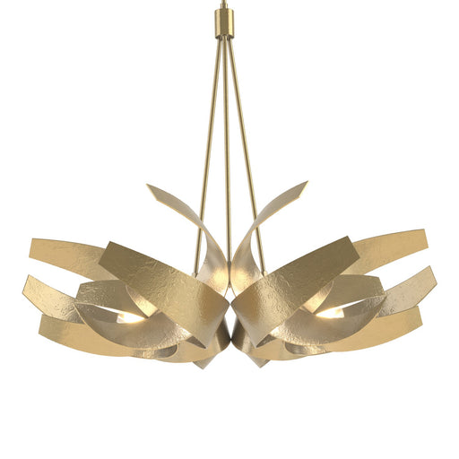Corona Six Light Pendant Modern Brass
