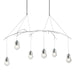 Hubbardton Forge - 136560-SKT-LONG-82-ZM0565 - Six Light Pendant - Kiwi - Vintage Platinum