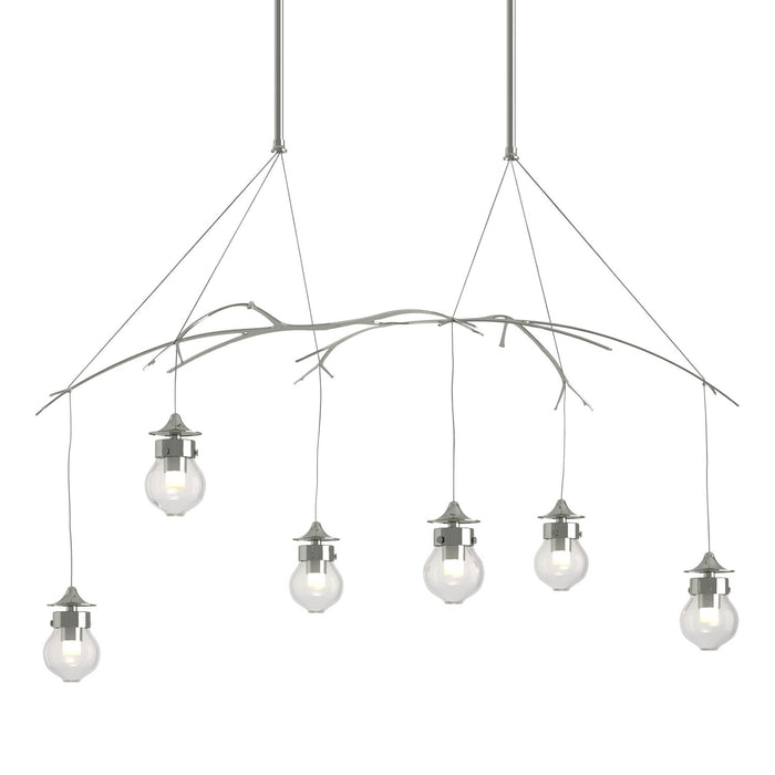 Hubbardton Forge - 136560-SKT-LONG-85-ZM0565 - Six Light Pendant - Kiwi - Sterling