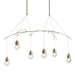 Hubbardton Forge - 136560-SKT-LONG-86-ZM0565 - Six Light Pendant - Kiwi - Modern Brass