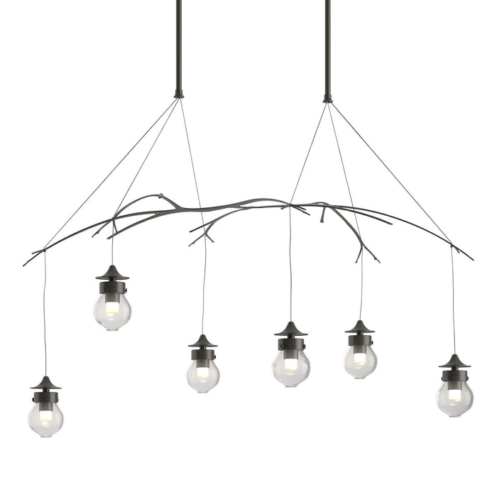 Hubbardton Forge - 136560-SKT-STND-07-ZM0565 - Six Light Pendant - Kiwi - Dark Smoke