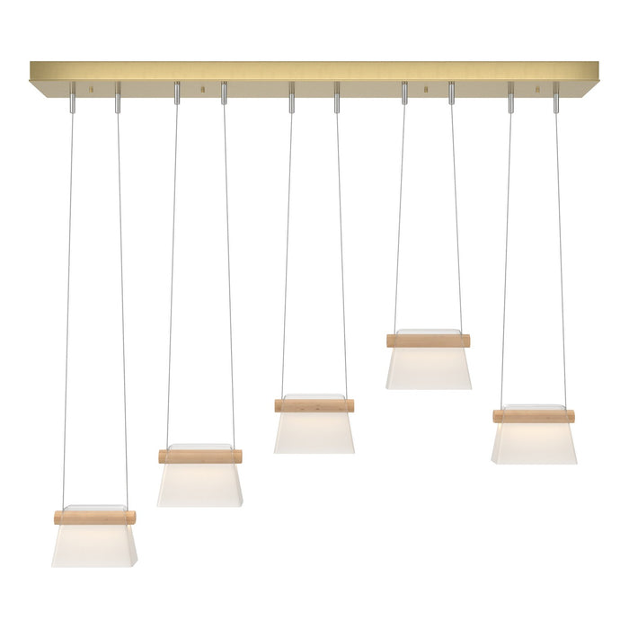 Hubbardton Forge - 136570-LED-STND-86-WD-YE0560 - LED Pendant - Cowbell - Modern Brass