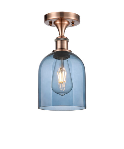 Ballston One Light Semi-Flush Mount Antique Copper