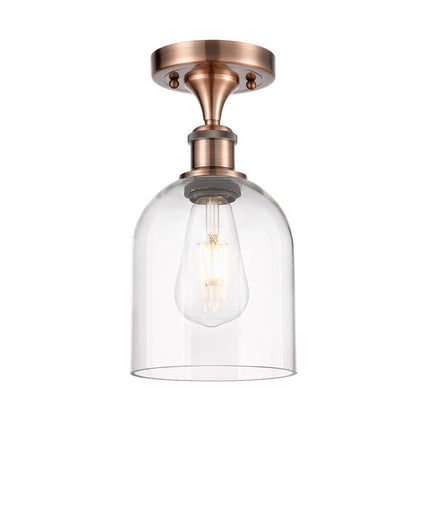Ballston One Light Semi-Flush Mount Antique Copper