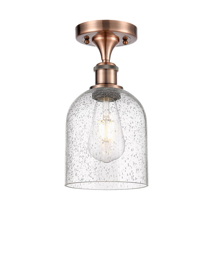 Ballston One Light Semi-Flush Mount Antique Copper
