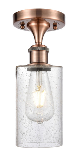 Ballston One Light Semi-Flush Mount Antique Copper