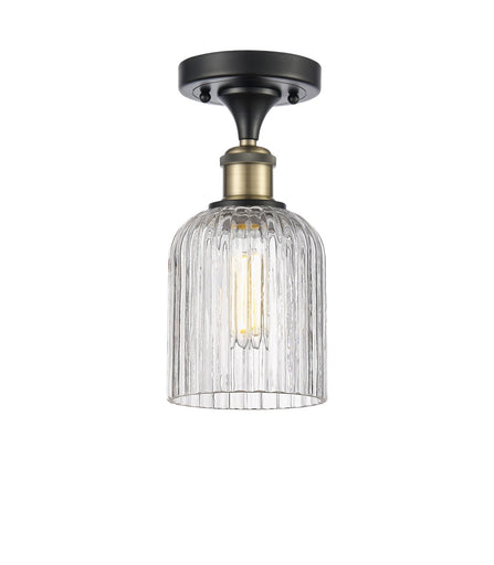 Ballston One Light Semi-Flush Mount Black Antique Brass