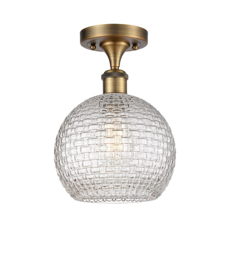 Ballston One Light Semi-Flush Mount Brushed Brass