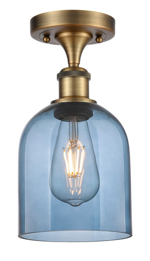 Ballston One Light Semi-Flush Mount Brushed Brass