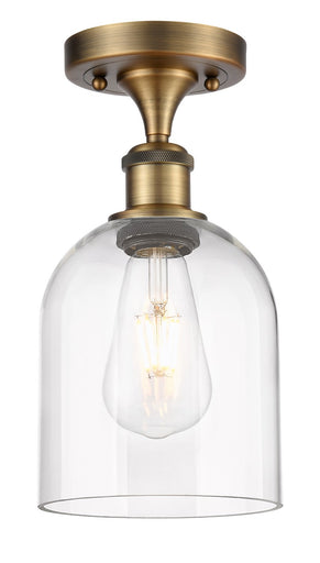 Ballston One Light Semi-Flush Mount Brushed Brass