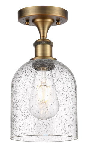 Ballston One Light Semi-Flush Mount Brushed Brass