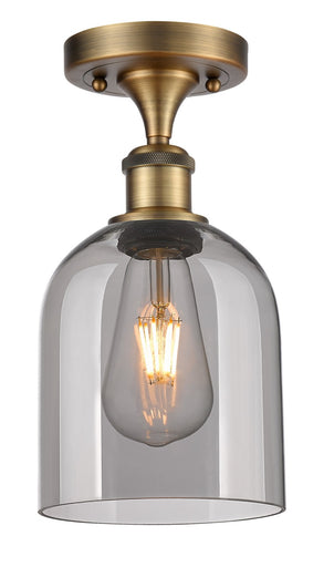 Ballston One Light Semi-Flush Mount Brushed Brass