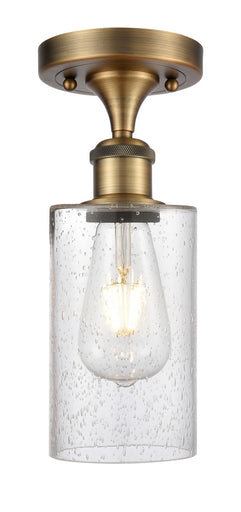 Ballston One Light Semi-Flush Mount Brushed Brass