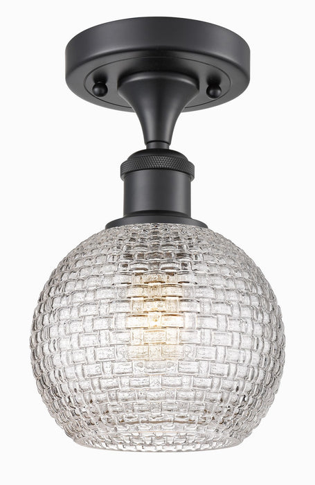 Innovations - 516-1C-BK-G122C-6CL - One Light Semi-Flush Mount - Ballston - Matte Black