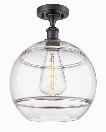 Ballston One Light Semi-Flush Mount Matte Black