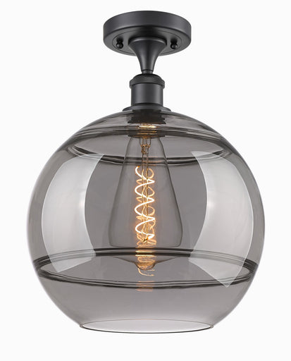 Ballston One Light Semi-Flush Mount Matte Black