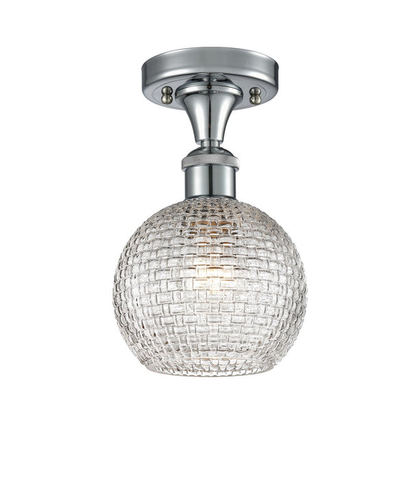 Innovations - 516-1C-PC-G122C-6CL - One Light Semi-Flush Mount - Ballston - Polished Chrome