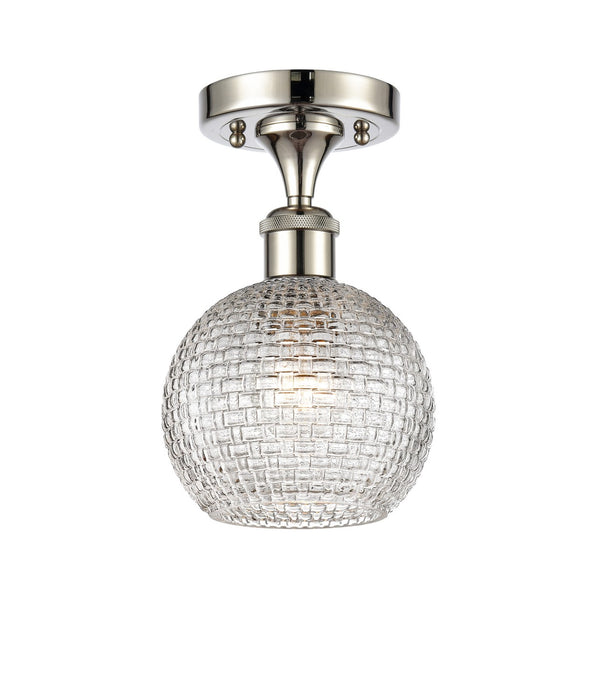 Innovations - 516-1C-PN-G122C-6CL - One Light Semi-Flush Mount - Ballston - Polished Nickel