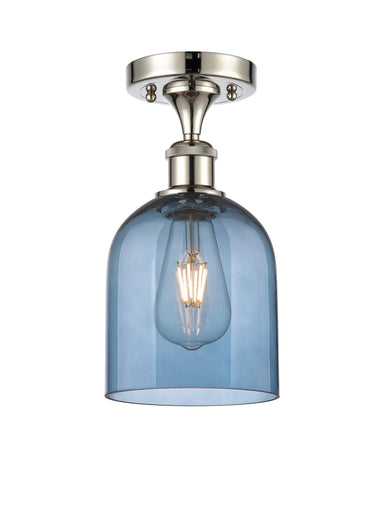 Ballston One Light Semi-Flush Mount Polished Nickel