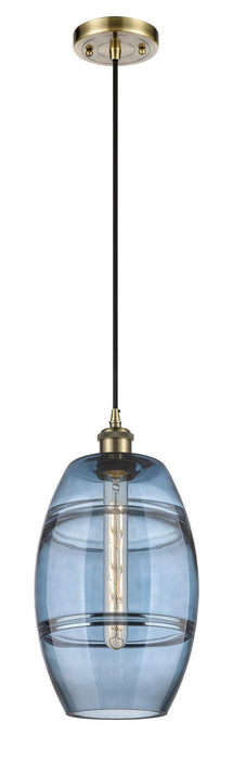 Innovations - 516-1P-AB-G557-8BL - One Light Mini Pendant - Ballston - Antique Brass