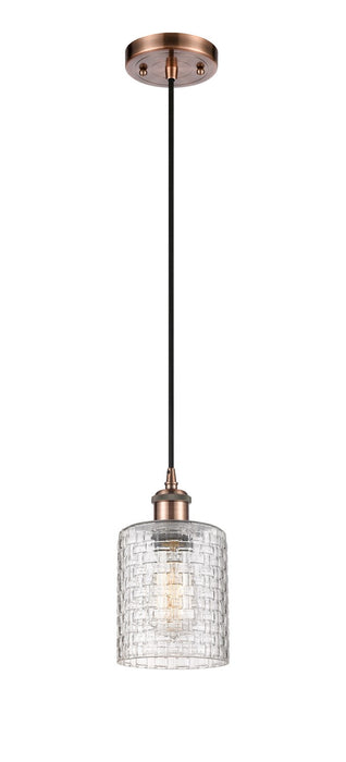 Innovations - 516-1P-AC-G112C-5CL - One Light Mini Pendant - Ballston - Antique Copper