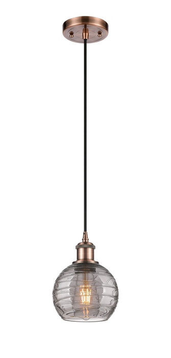 Innovations - 516-1P-AC-G1213-6SM - One Light Mini Pendant - Ballston - Antique Copper