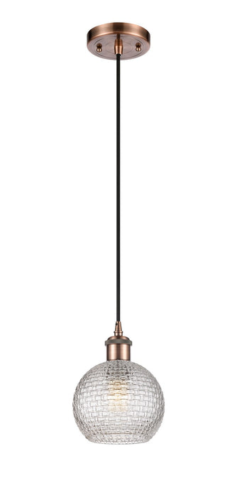 Innovations - 516-1P-AC-G122C-6CL - One Light Mini Pendant - Ballston - Antique Copper