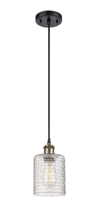 Innovations - 516-1P-BAB-G112C-5CL - One Light Mini Pendant - Ballston - Black Antique Brass