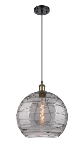 Ballston One Light Pendant Black Antique Brass