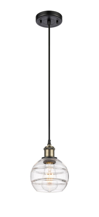 Innovations - 516-1P-BAB-G556-6CL - One Light Mini Pendant - Ballston - Black Antique Brass