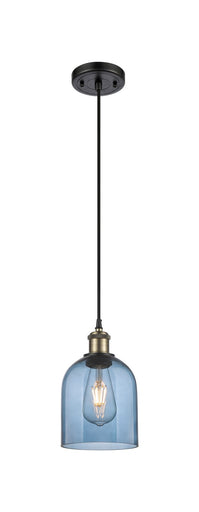 Ballston One Light Mini Pendant Black Antique Brass