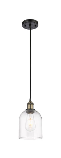Ballston One Light Mini Pendant Black Antique Brass