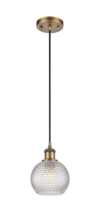 Innovations - 516-1P-BB-G122C-6CL - One Light Mini Pendant - Ballston - Brushed Brass