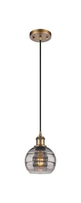 Innovations - 516-1P-BB-G556-6SM - One Light Mini Pendant - Ballston - Brushed Brass