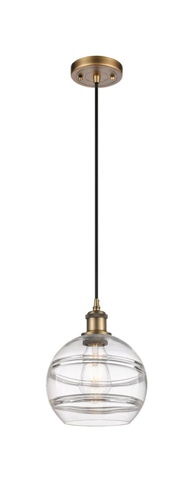 Innovations - 516-1P-BB-G556-8CL - One Light Mini Pendant - Ballston - Brushed Brass