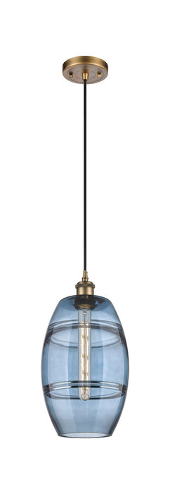 Innovations - 516-1P-BB-G557-8BL - One Light Mini Pendant - Ballston - Brushed Brass