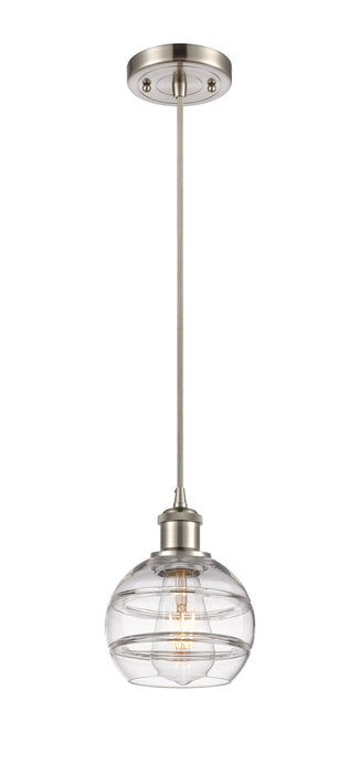 Innovations - 516-1P-SN-G556-6CL - One Light Mini Pendant - Ballston - Brushed Satin Nickel