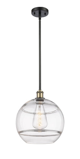 Ballston One Light Mini Pendant Black Antique Brass