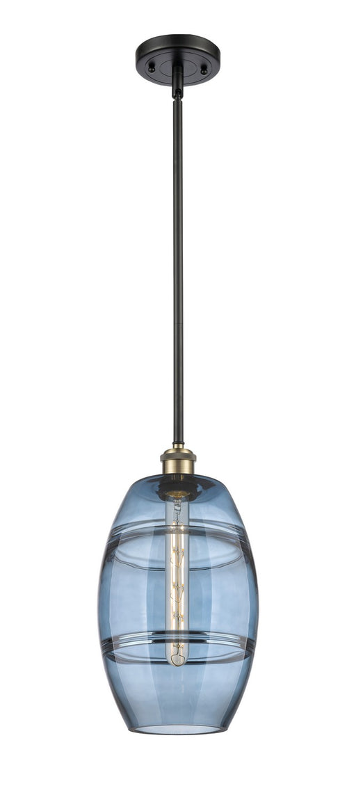 Innovations - 516-1S-BAB-G557-8BL - One Light Mini Pendant - Ballston - Black Antique Brass